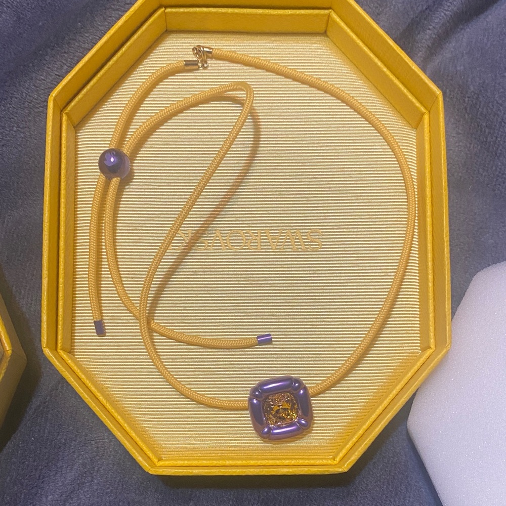 Swarovski Purple and Yellow Necklace